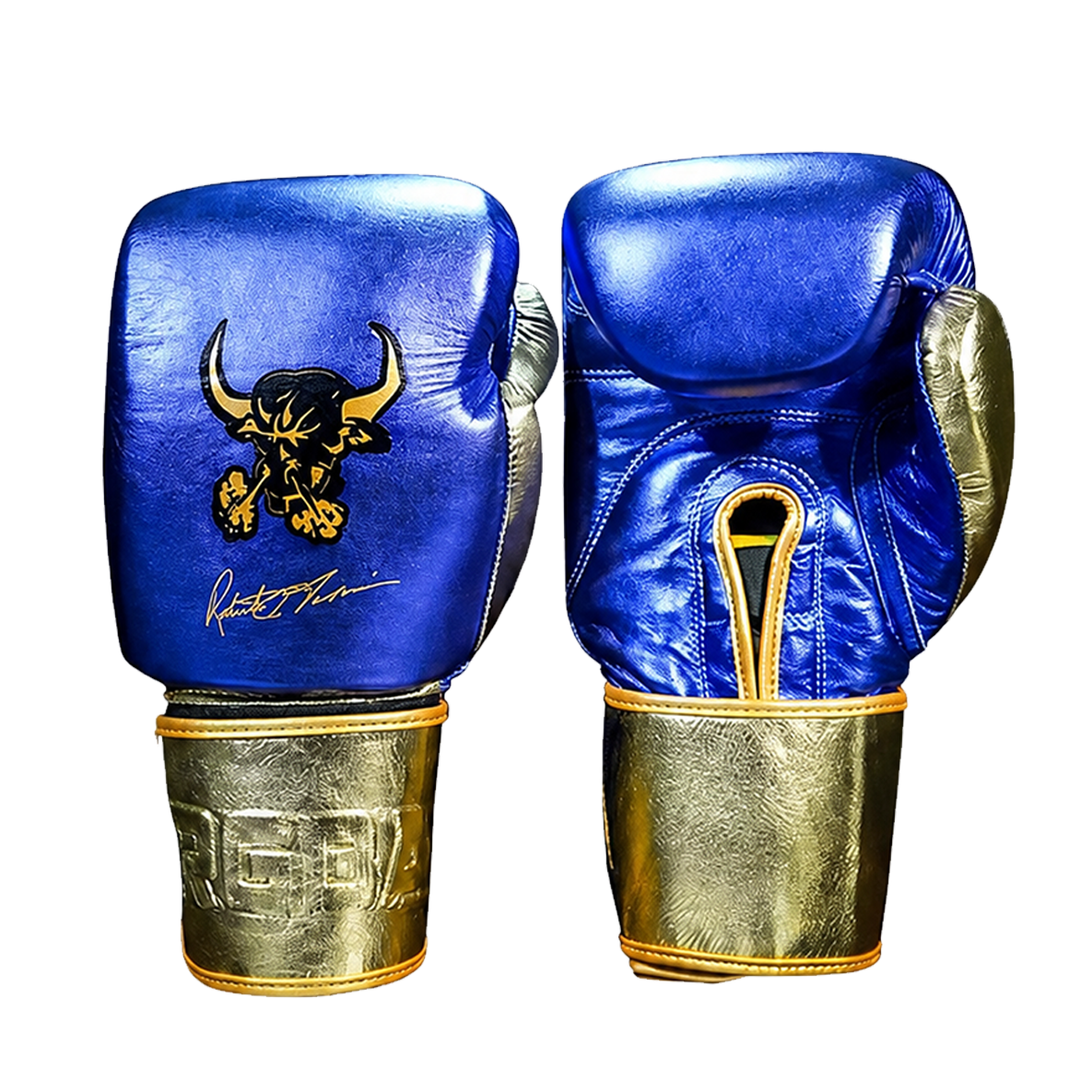RGBA "Strap Gloves" - Blue & Gold