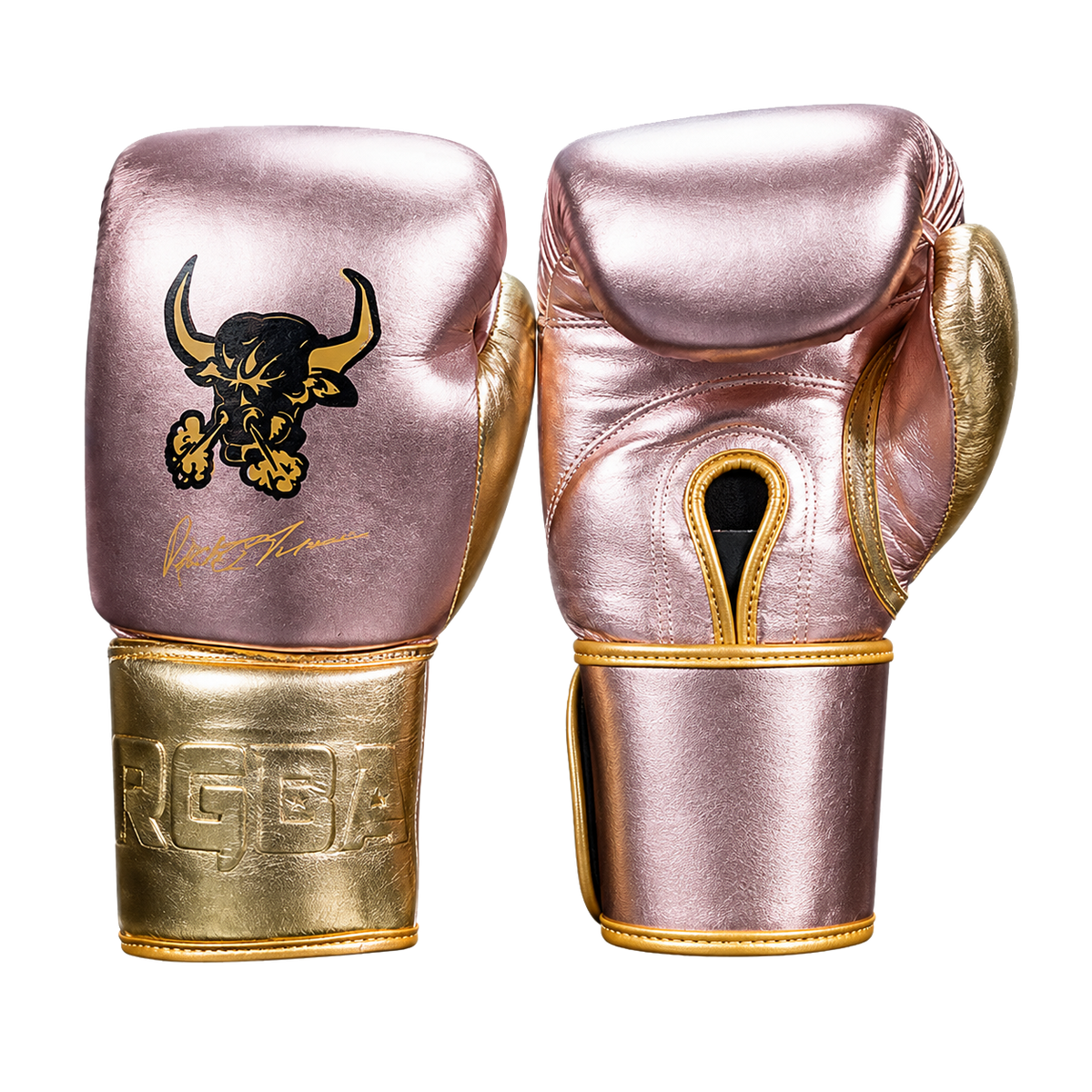 RGBA "Strap Gloves" - Pink & Gold